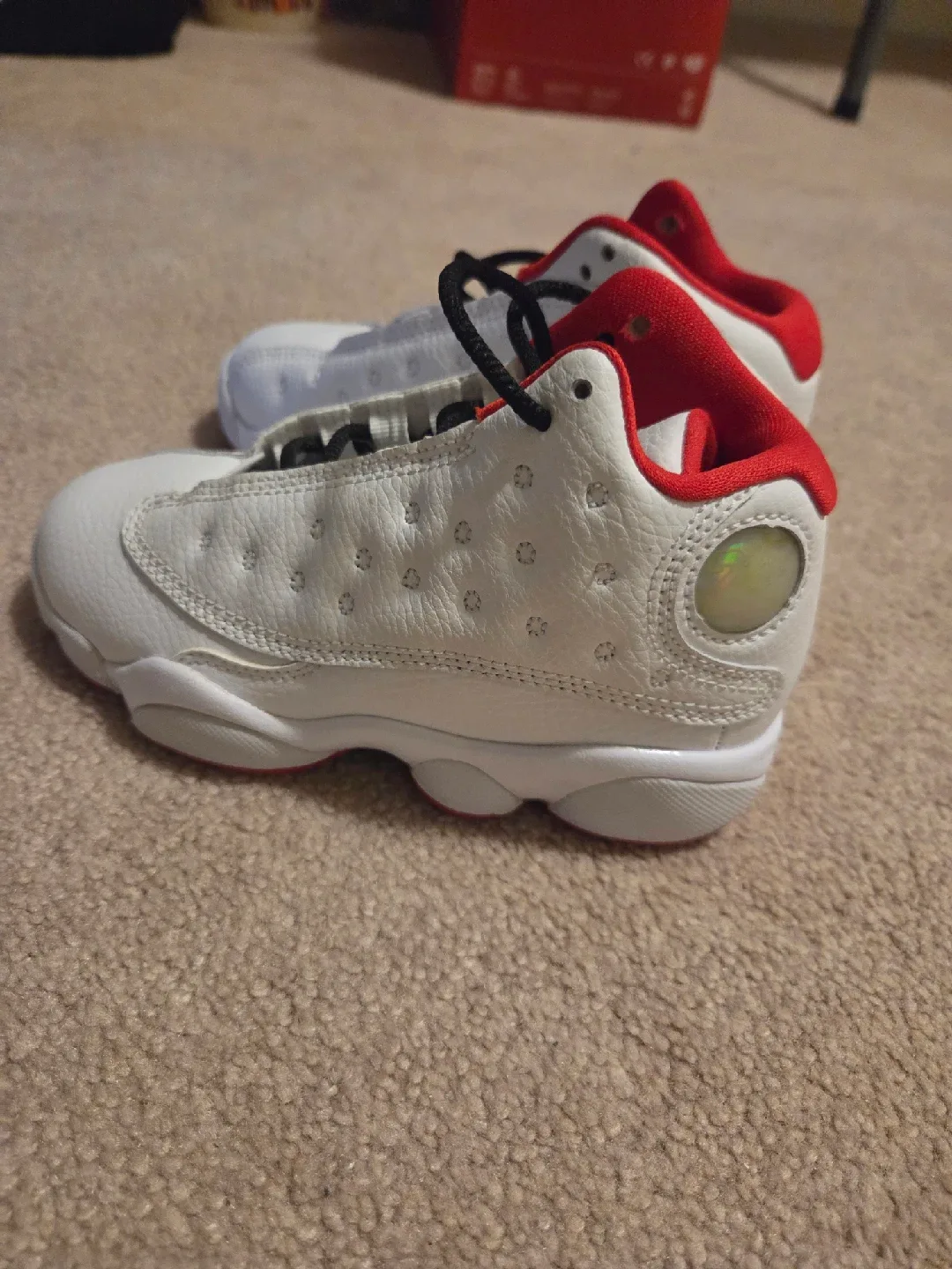 Jordan 13 Retro White/Red Toddler Size 6C image indicator(2)