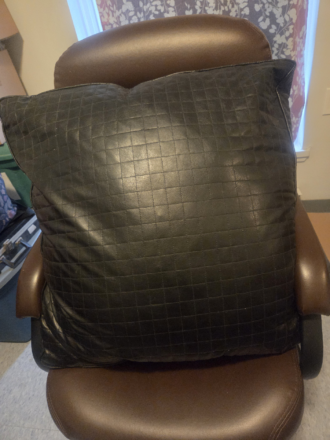 Black Quilted Throw Pillow