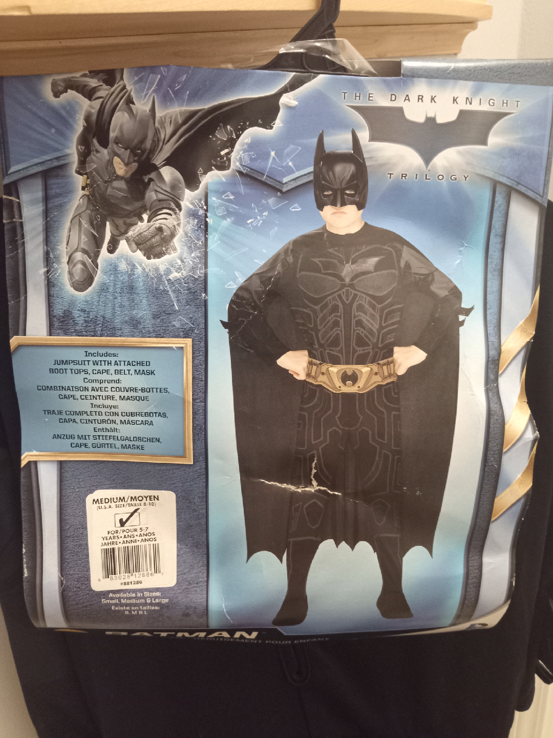 Batman 4pc Halloween Costume, medium 🥕 - photo 3