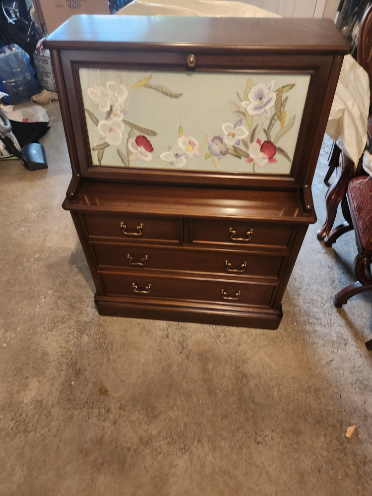 Antique Secretary Desk - Dark Wood
