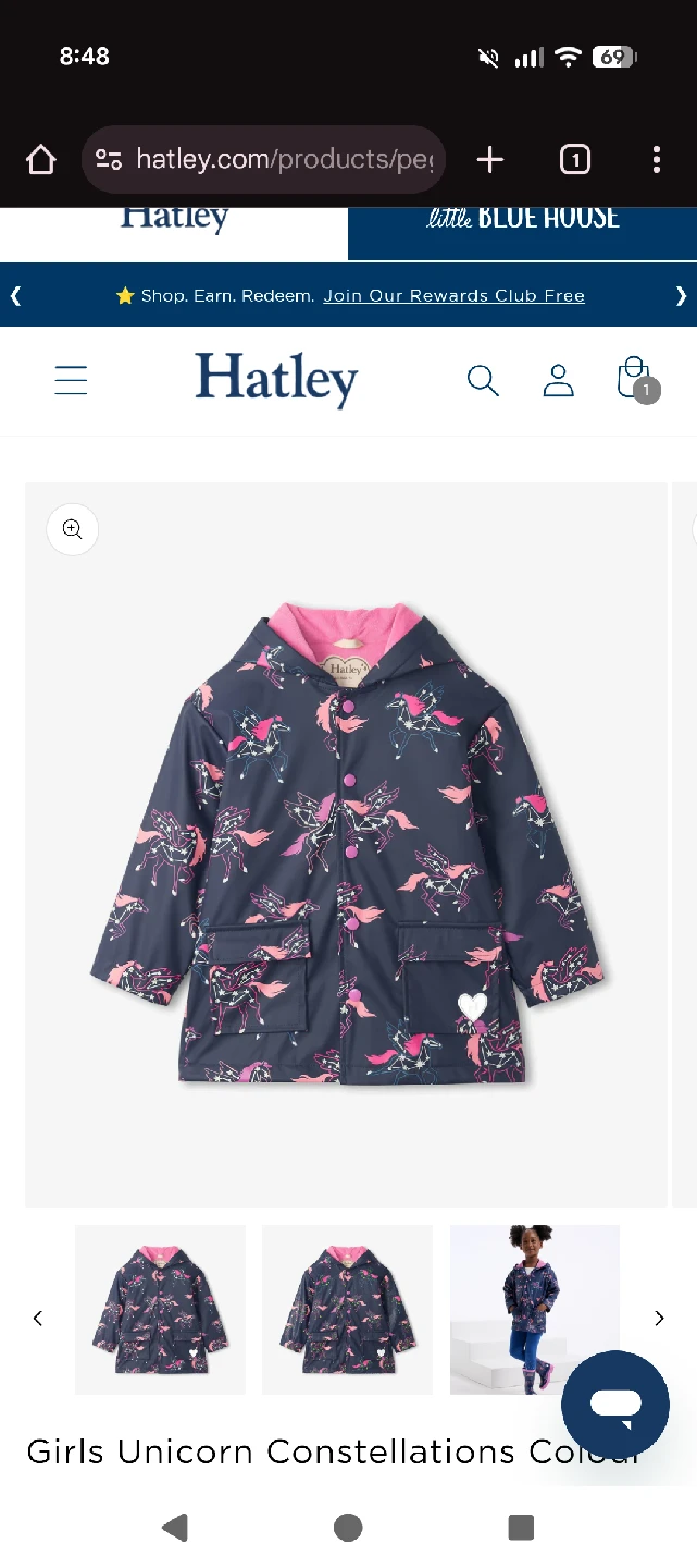 Hatley Unicorn Colour Changing Raincoat - photo 2