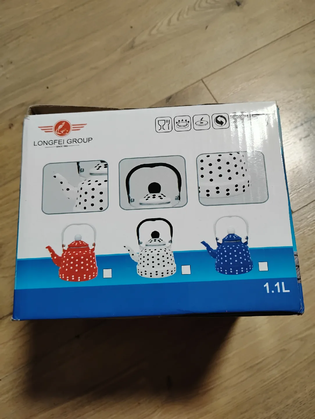 New LONGFEI Enamel Coated Kettle - 1.1L image indicator(6)