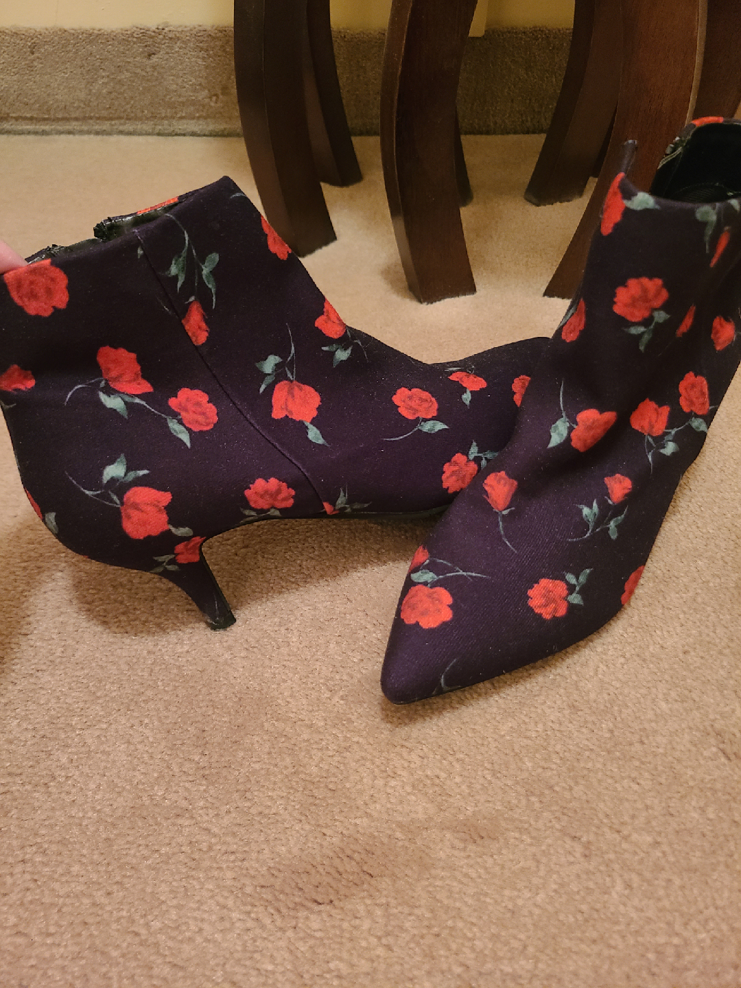 Floral Ankle Boots