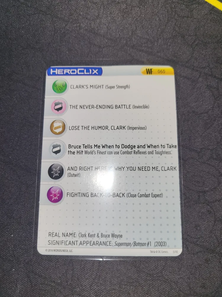 2016 World Finest Heroclix Set: Worlds Finest #060 image indicator(7)