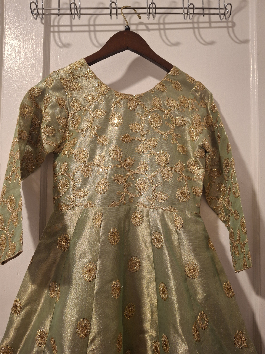Embroidered Green Dress - photo 2