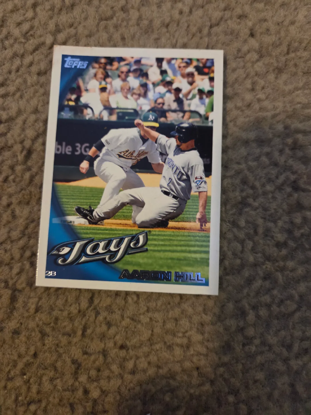 Aaron Hill Topps Baseball Card thumbnail