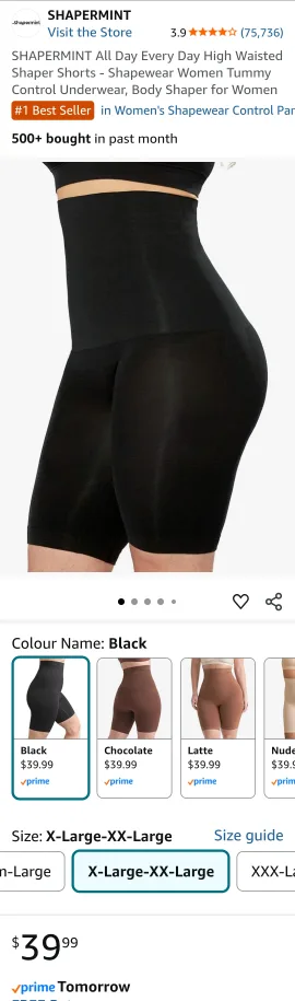 BNWT High Waisted Shaper Shorts XL/2XL image indicator(4)