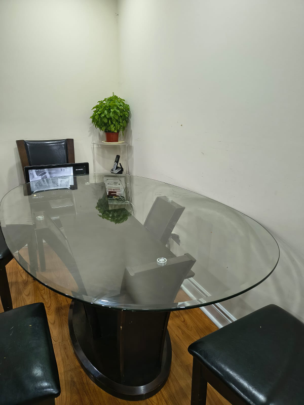 Glass Top Dining Table with 6 Chairs - photo 2