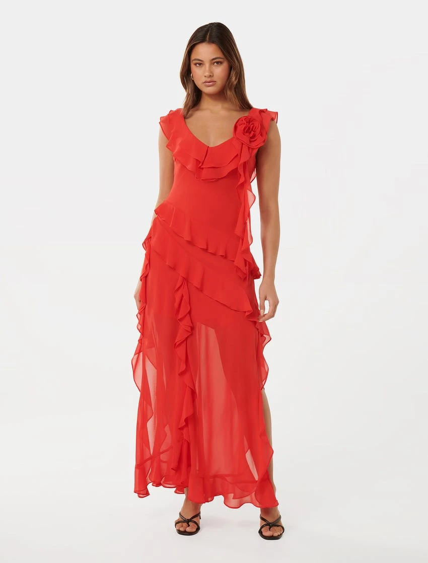 Prom red dress- Size USA 2
