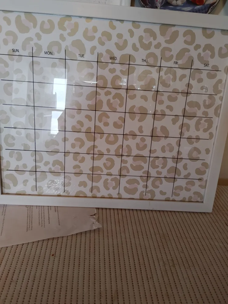Leopard Print Calendar - White Frame thumbnail