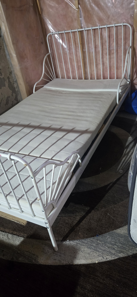 White Metal Bed Frame - photo 2