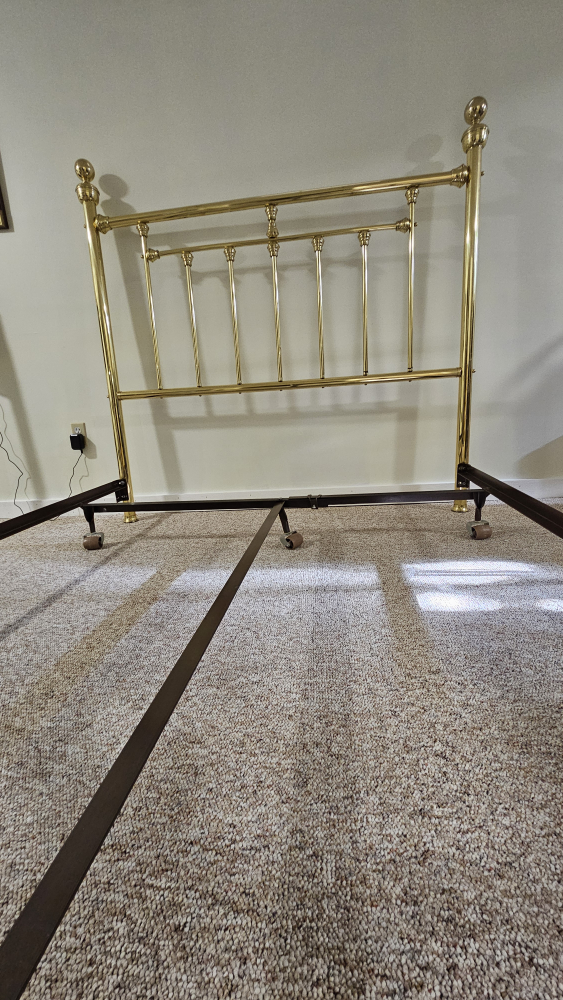 Queen-size Brass Headboard and Footboard. - photo 2