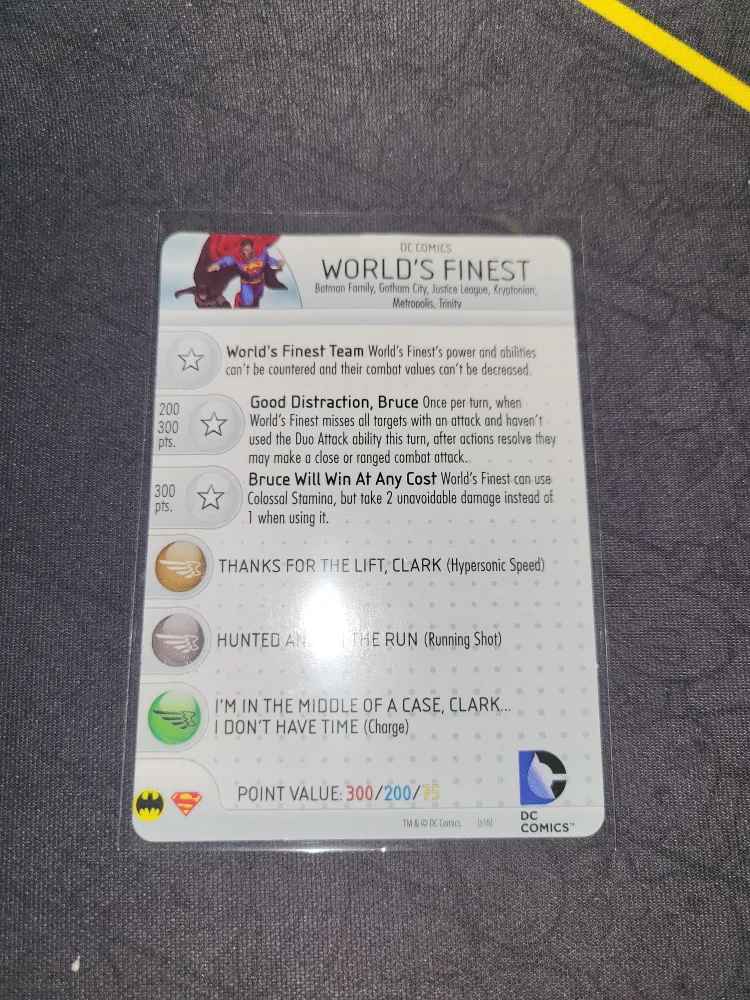 2016 World Finest Heroclix Set: Worlds Finest #060 image indicator(6)