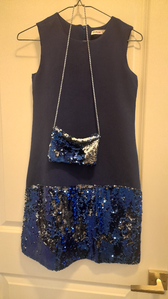 Civil Girl Navy Blue Sequin Dress Size 12-13Y