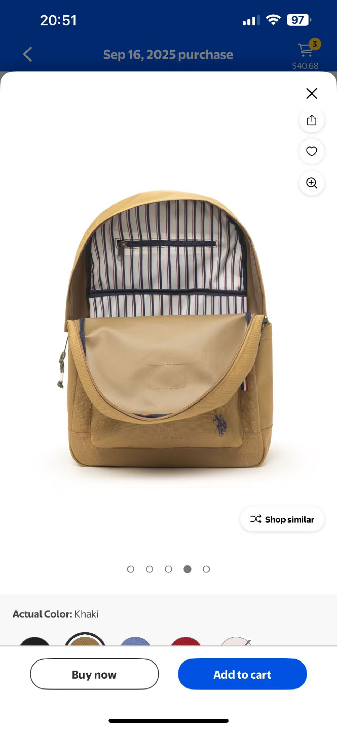 U.S. Polo Assn. Khaki Backpack - photo 2
