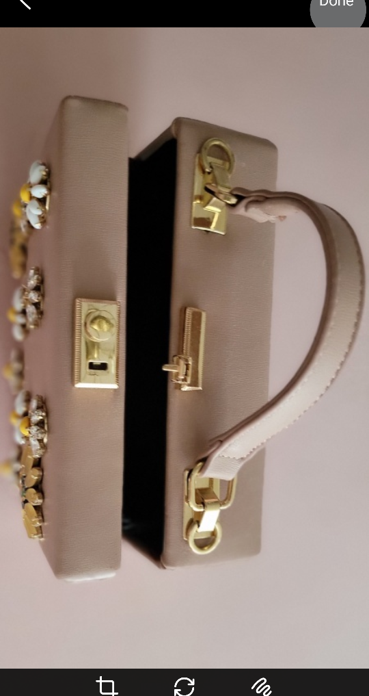 Floral Embellished Top Handle Box Bag - photo 2