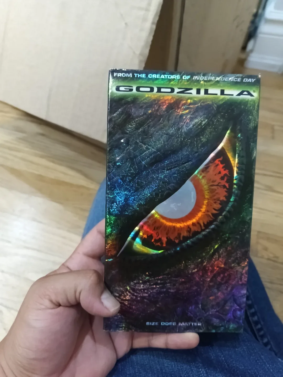 VHS Tapes: Godzilla, Edward Scissorhands, The Borrowers, Bend It image indicator(5)