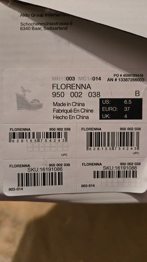 Aldo Florenna Floral Wedge Sandals - Size 6.5 image indicator(4)