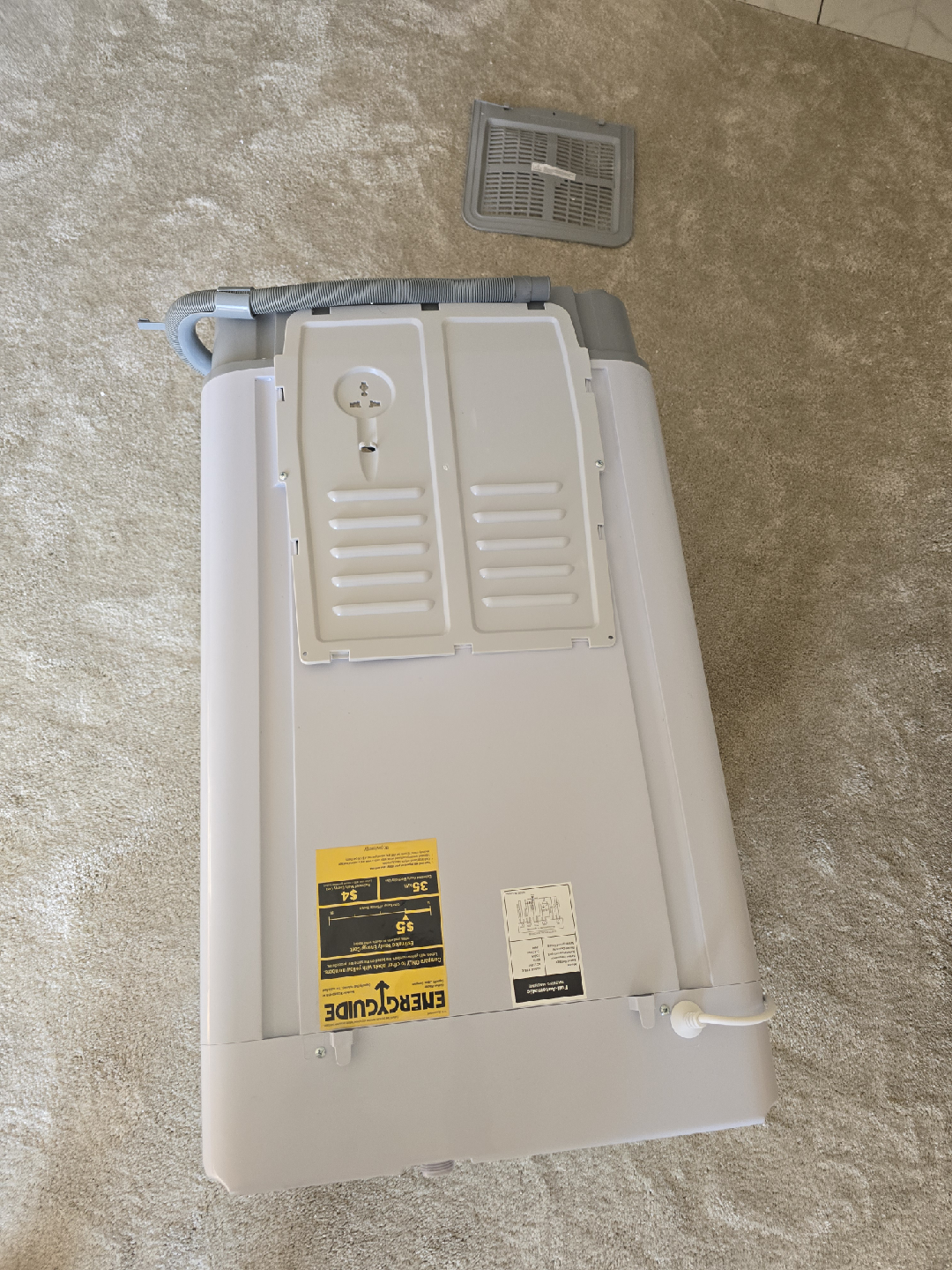 Nictemaw 17.8Lbs Portable Washing Machine - White & Grey - photo 5