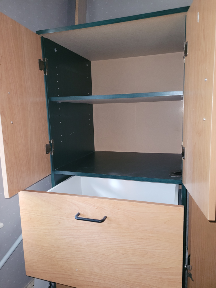 Wooden Cabinet with Shelves and Drawers - photo 2