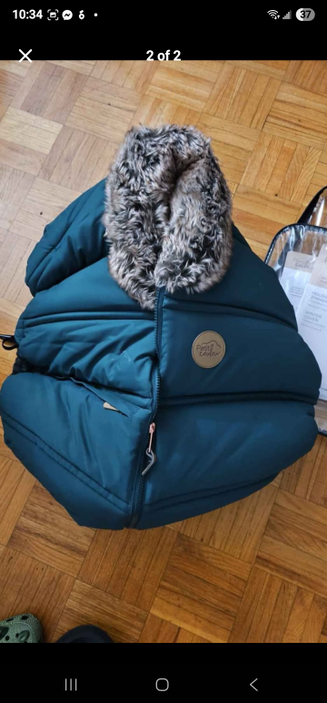 Petite Coulou Winter Stroller Footmuff - Teal