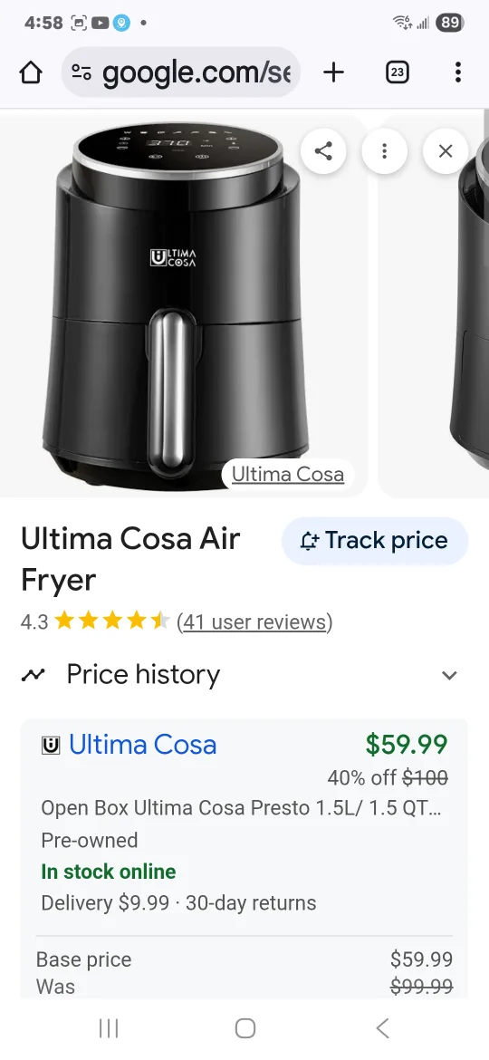 Ultima Cosa Air Fryer small size image indicator(7)