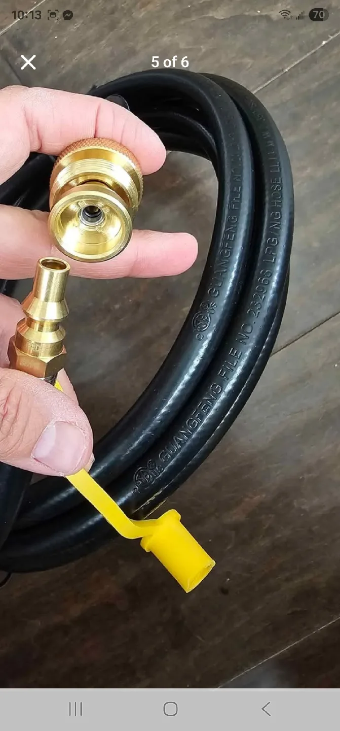 GasSaf 15FT Quick Connect Propane Hose for RV to Grill,1/4" ... image indicator(8)