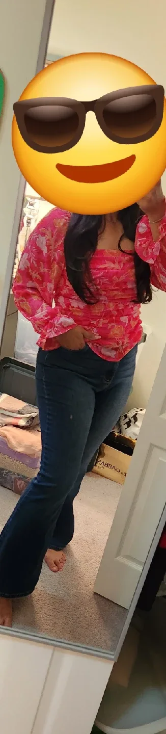 Pleione Floral Print Long Sleeve Top - Size S thumbnail