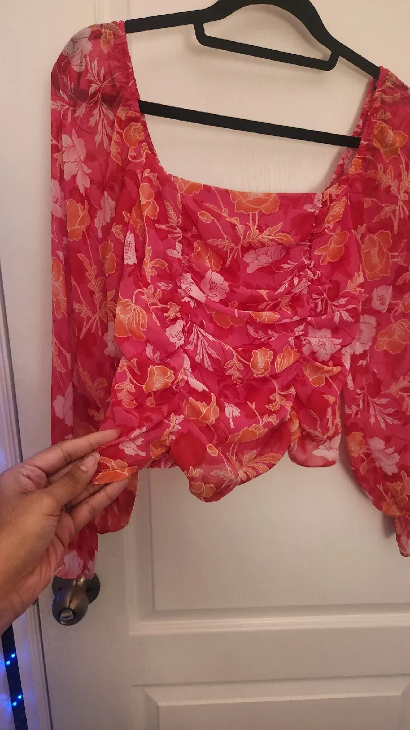 Pleione Floral Print Long Sleeve Top - Size S image indicator(7)