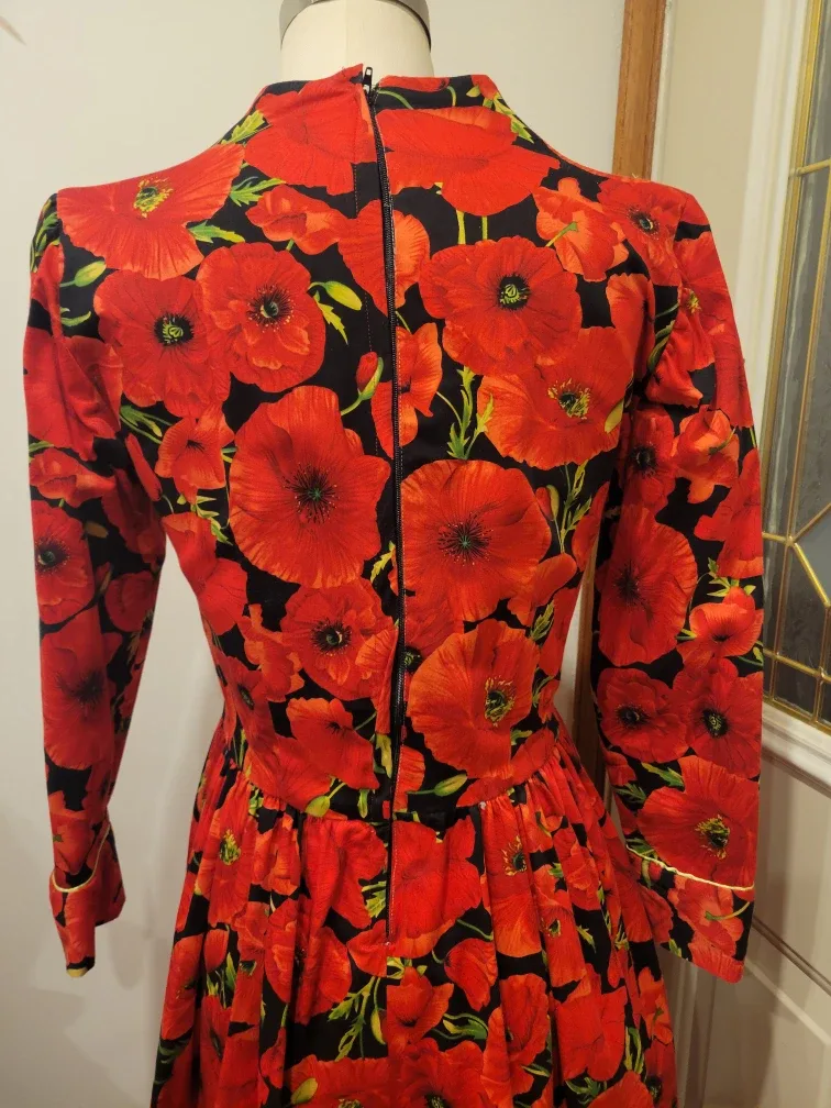Rememberance Day Flare Dress with Face Mask image indicator(2)