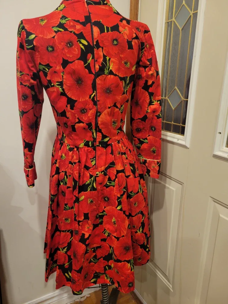 Rememberance Day Flare Dress with Face Mask image indicator(4)