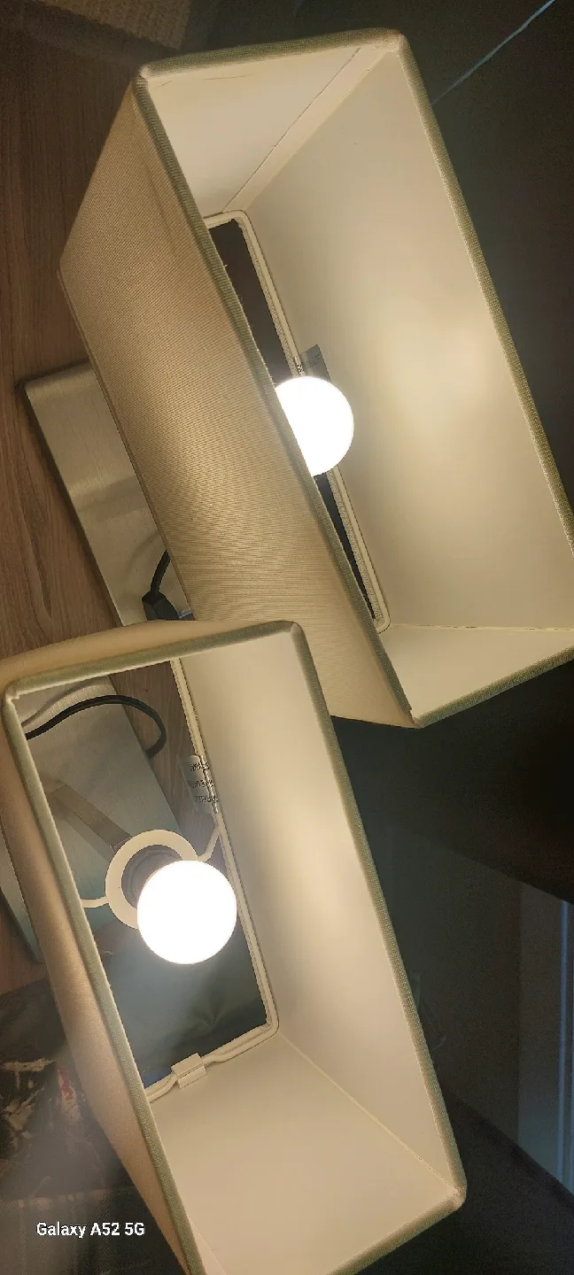 IKEA Tomelilla Table Lamp - Nickel Plated/White, $12 for both image indicator(4)