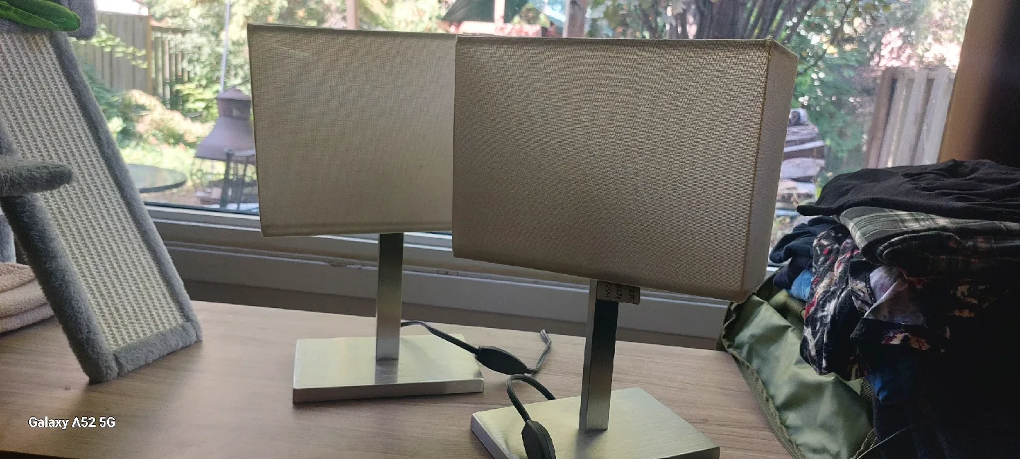 IKEA Tomelilla Table Lamp - Nickel Plated/White, $12 for both image indicator(5)