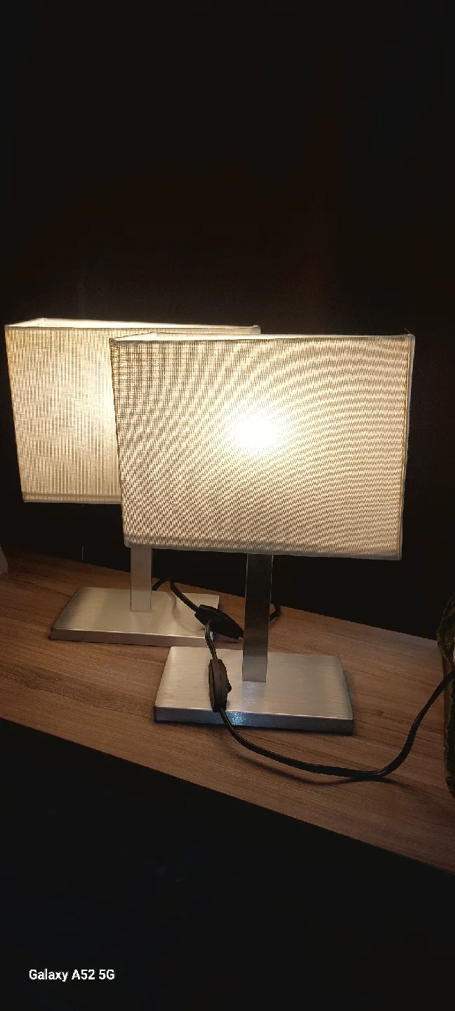 IKEA Tomelilla Table Lamp - Nickel Plated/White, $12 for both image indicator(6)