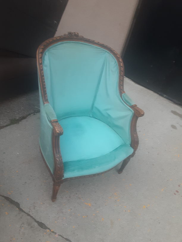 Antique Victorian Era Blue chair - photo 2