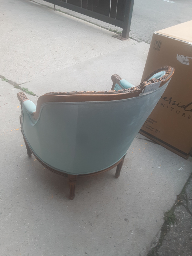 Antique Victorian Era Blue chair - photo 3