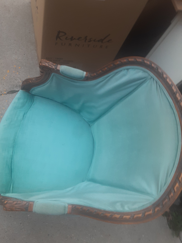Antique Victorian Era Blue chair - photo 4