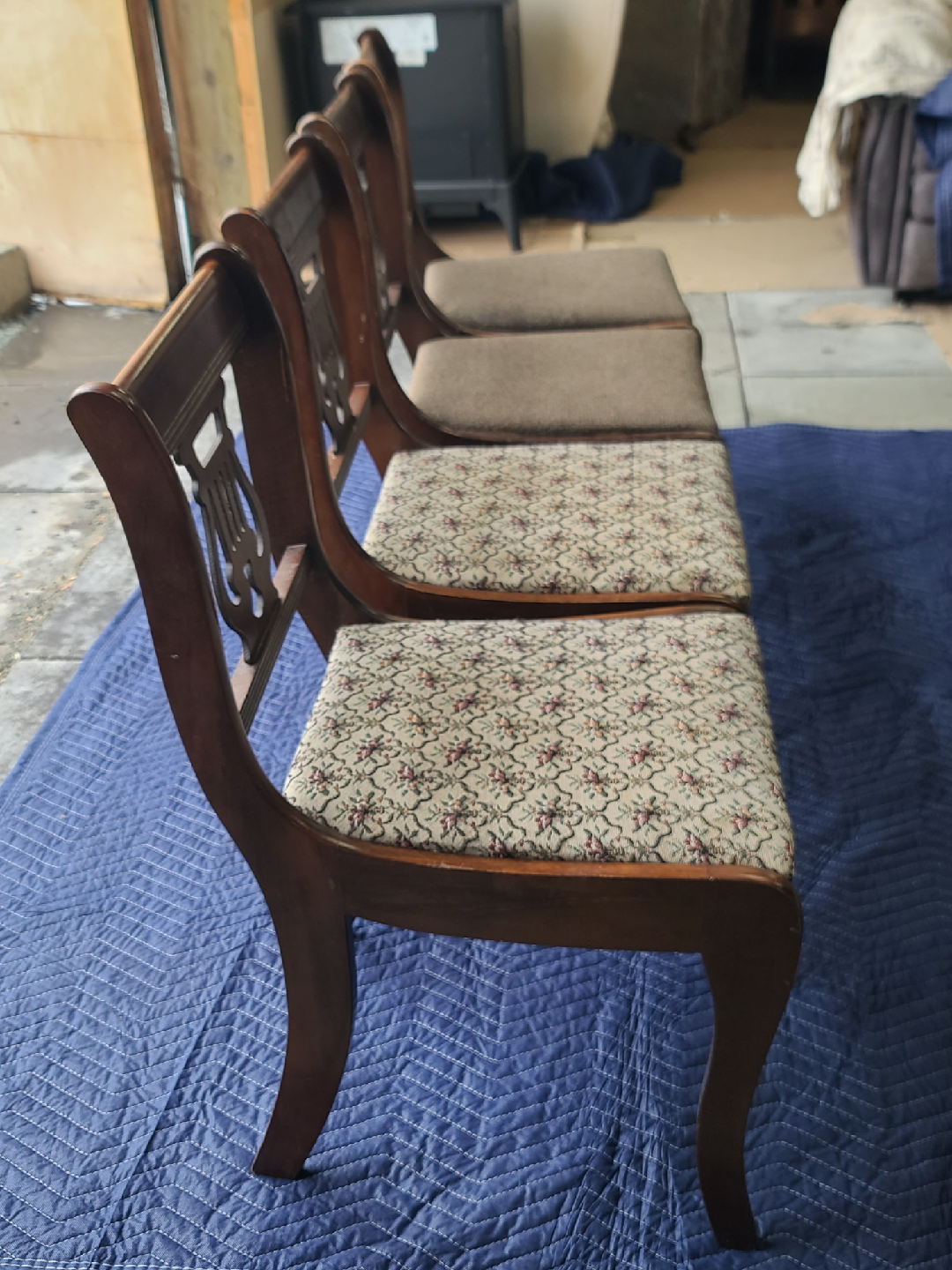 Antique Lyre Back Dining Chairs - Set of 4 - photo 3
