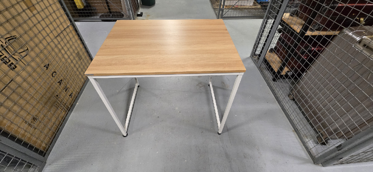 Wood Top Metal Frame Table - photo 2