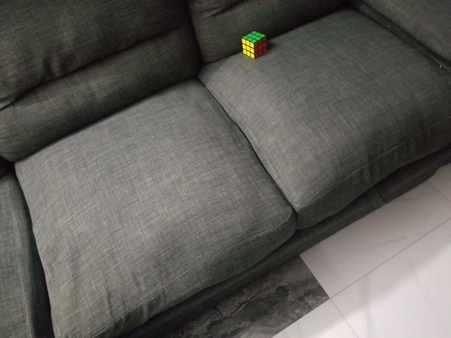 Grey Fabric Sofa Sectional With Storage - photo 4