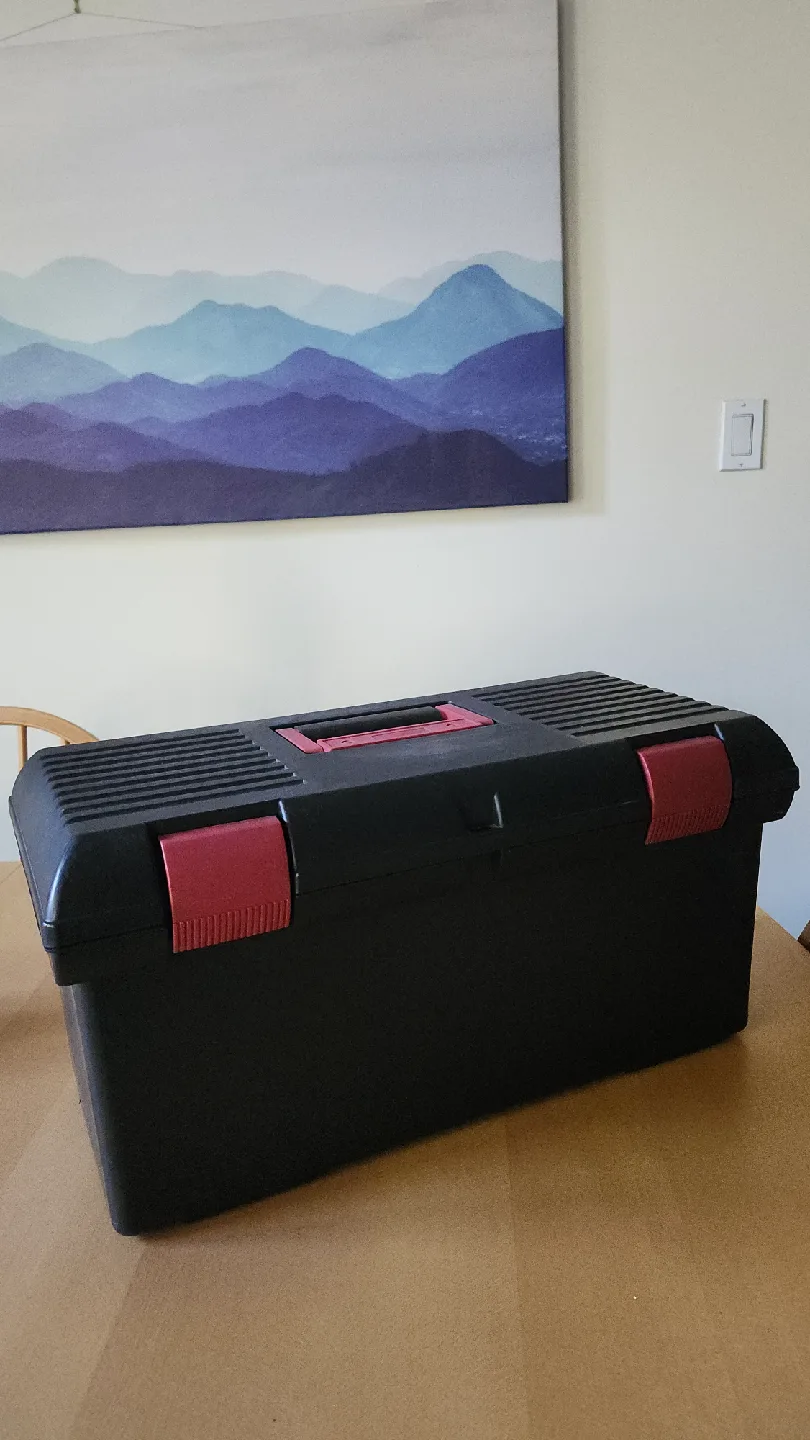 Large Black Plastic Toolbox thumbnail