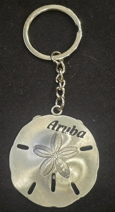 NEW! Silver Aruba Souvenir Keychain thumbnail