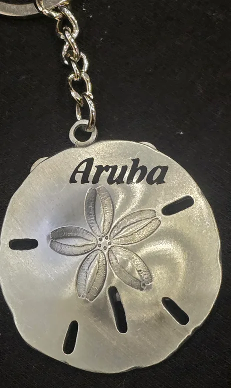NEW! Silver Aruba Souvenir Keychain image indicator(2)