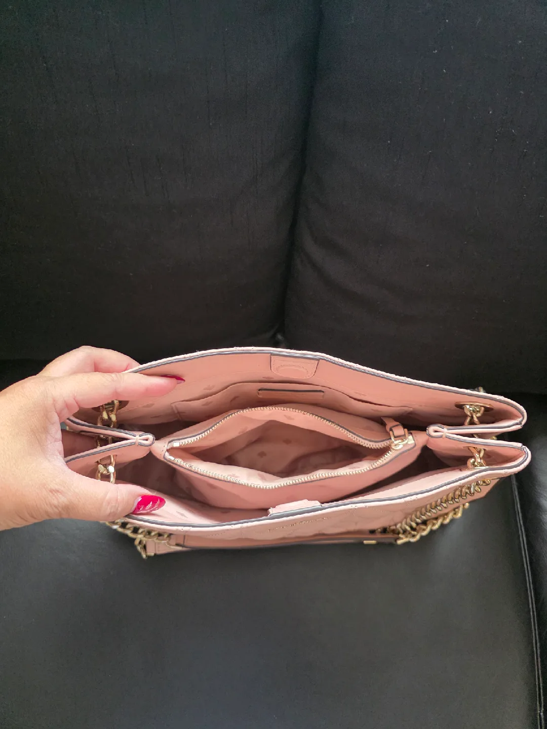 Kate Spade Pink Leather Shoulder Bag image indicator(4)