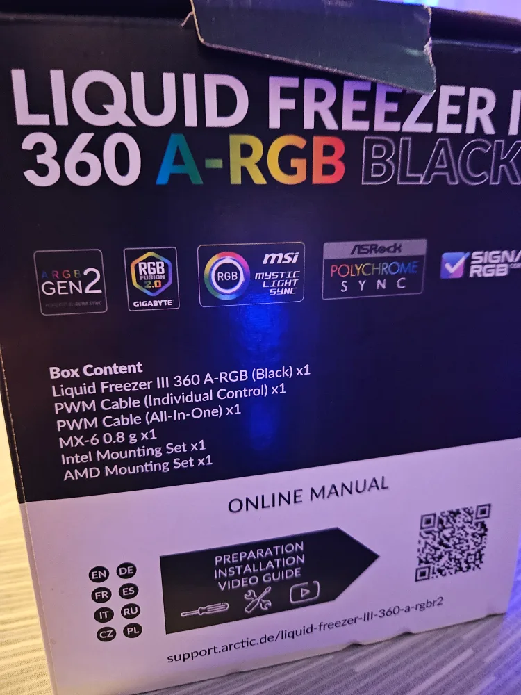 Arctic Liquid Freezer III 360 A-RGB Black CPU Cooler image indicator(4)