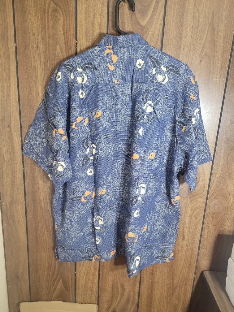 Ashworth XL Blue Floral Short Sleeve Shirt image indicator(7)