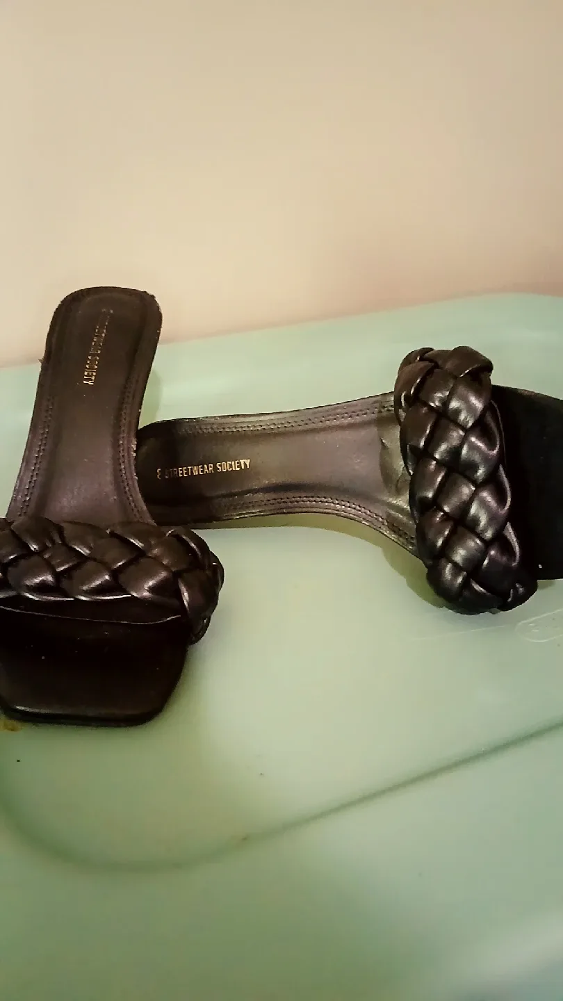 Streetwear Society Black Braided Heels image indicator(3)