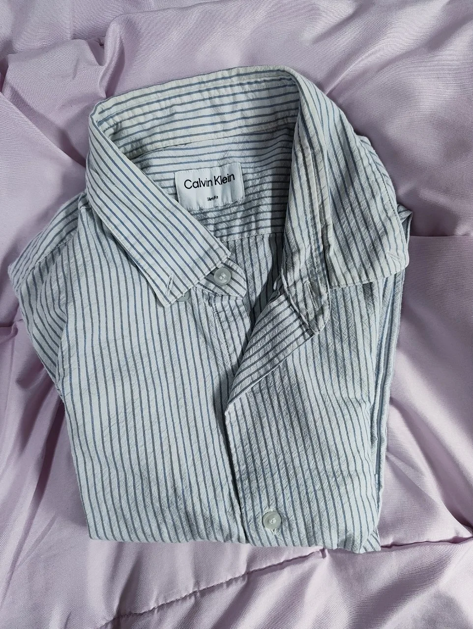 Calvin Klein Striped Slim Fit Shirt Small thumbnail