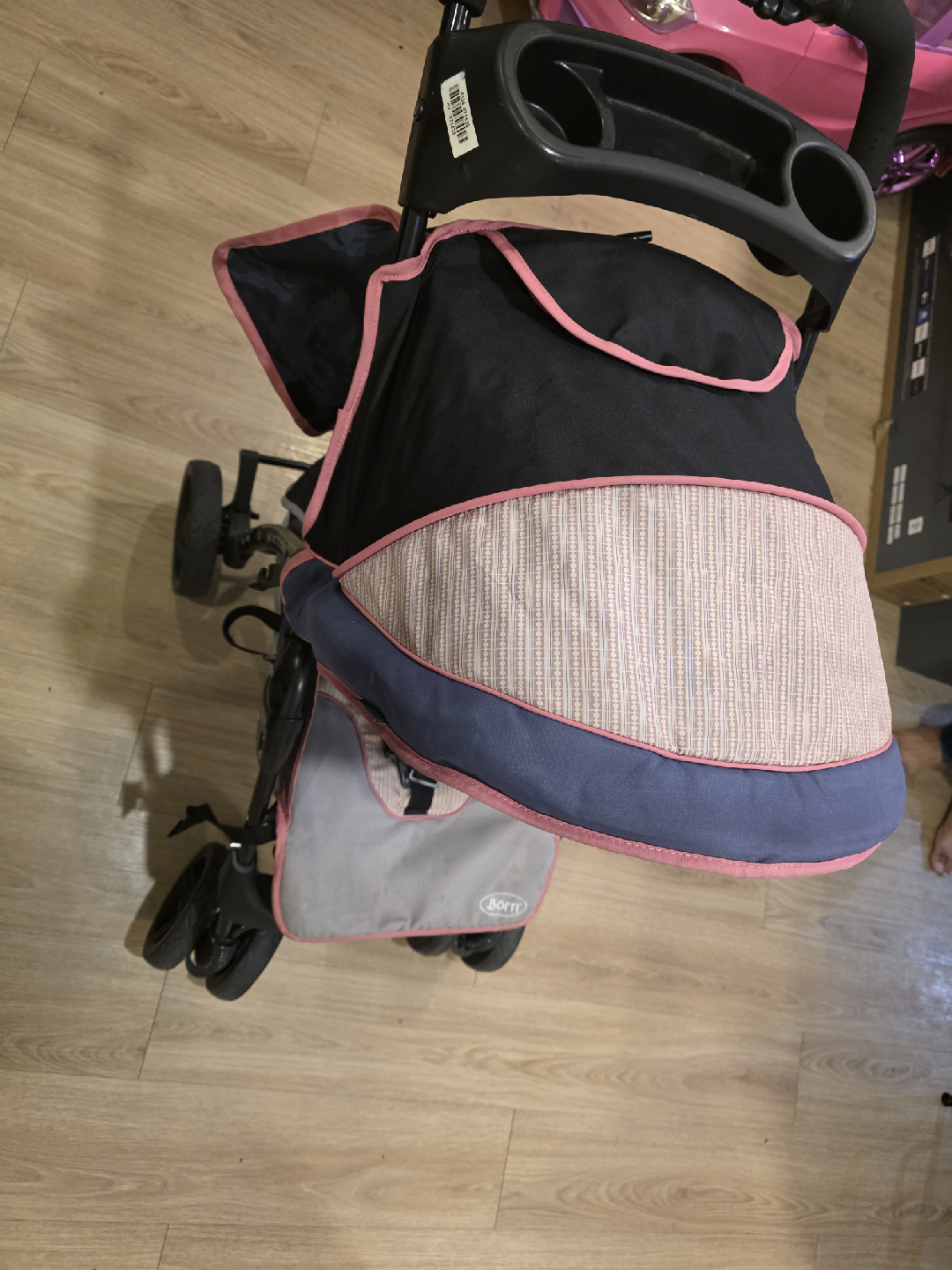 Borrí Stroller - Navy Blue & Pink Trim - photo 3