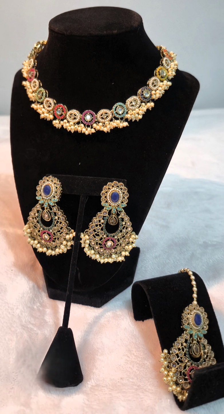 💥 Price Drop Alert! Diwali Special Elegant Multi-Stone Choker  💫 - photo 2